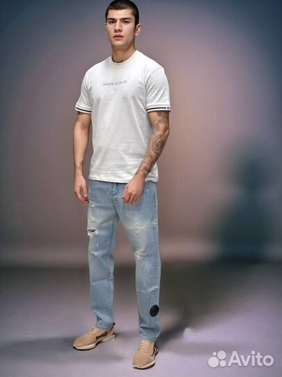 Футболка Armani белая мужская