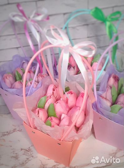 Зефирные тюльпаны ко дню учителя