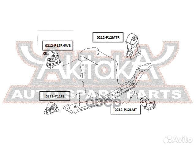 Подушка двигателя левая MT 0212P12LMT asva