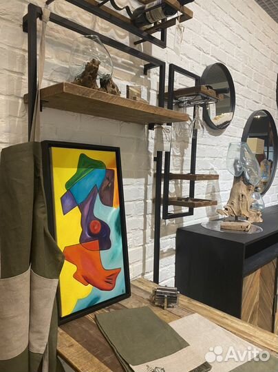 Абстрактная картина 30:90 см маслом