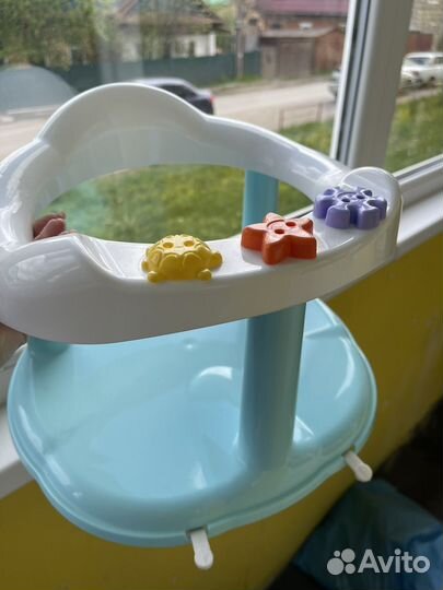 Ванночка для купания с горкой и сидушка