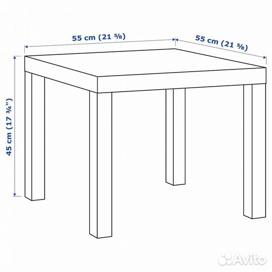 Журнальный столик IKEA lack белый