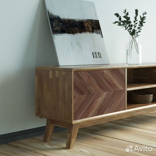 Тумба под тв Fusion из массива дерева 200х55х40 см