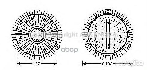 Вискомуфта вентилятора BWC391 Ava