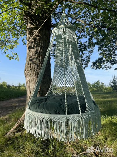 Садовые качели подвесные макраме