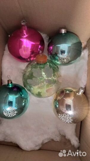Елочные игрушки СССР ель сноп шары
