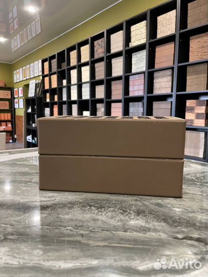 Керамический кирпич темно-коричневый бархат жкз