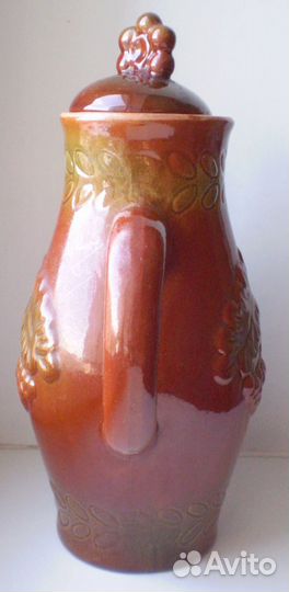 Большой кувшин с крышкой. Керамика. Кунгур, зхи