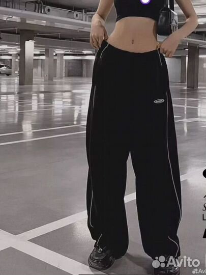 Штаны оверсайз спортивные Y2K карго винтажные