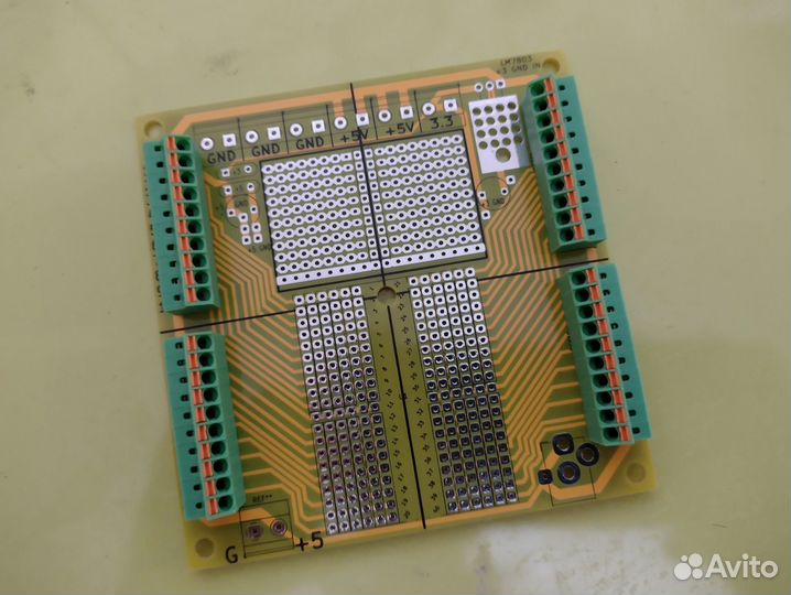 Плата универсальная для RP2040/ESP/Nano с клеммами