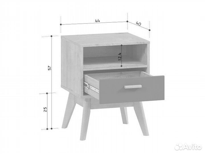 Тумба прикроватная Нордик Dark
