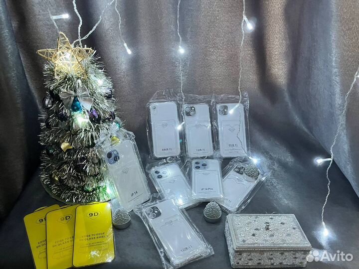 Чехлы на айфон новые с кармашком для карты