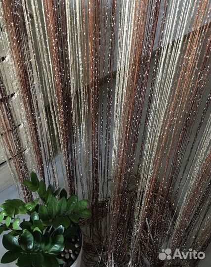 Шторы нити (Кисея) с люрексом в ассортименте