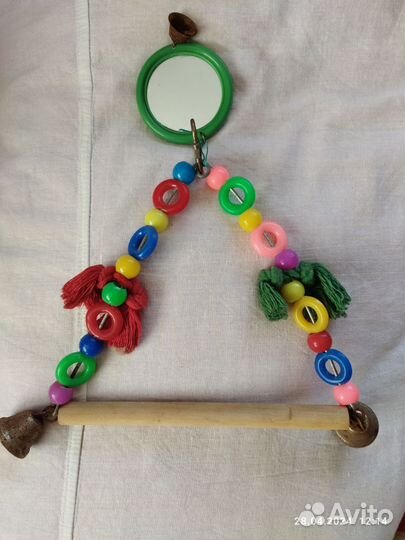 Лесенка и зеркало для попугая