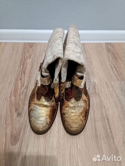 Сапоги кожаные демисезонные