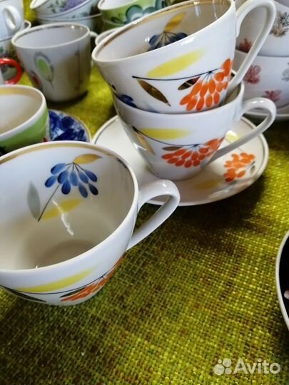 Редкие чашки, блюдца. СССР. Винтаж