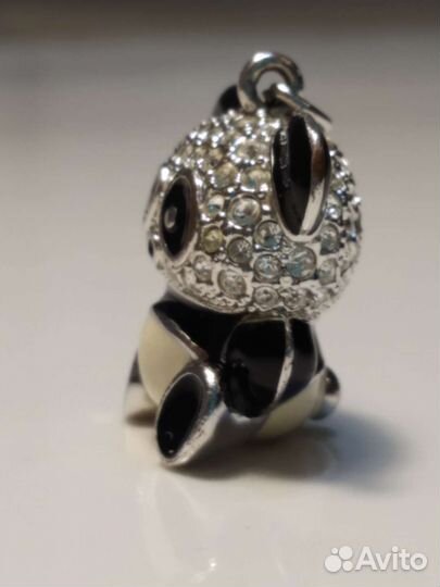 Кулон. Подвеска. Панда. Swarovski