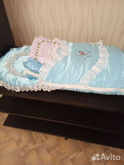 Детский конверт и байковые одеяла 2шт