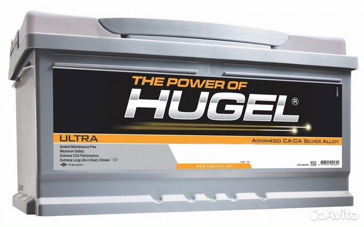 Аккумулятор 105 AH (960A) Hugel Ultra