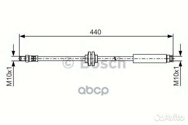 Шланг тормозной citroen jumper/fiat ducato/peug