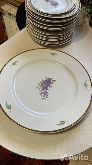 Ликино- дулево сервиз на 6 персон сирень