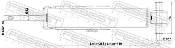 Амортизатор задний GAS.twin tube 27110-002R Febest