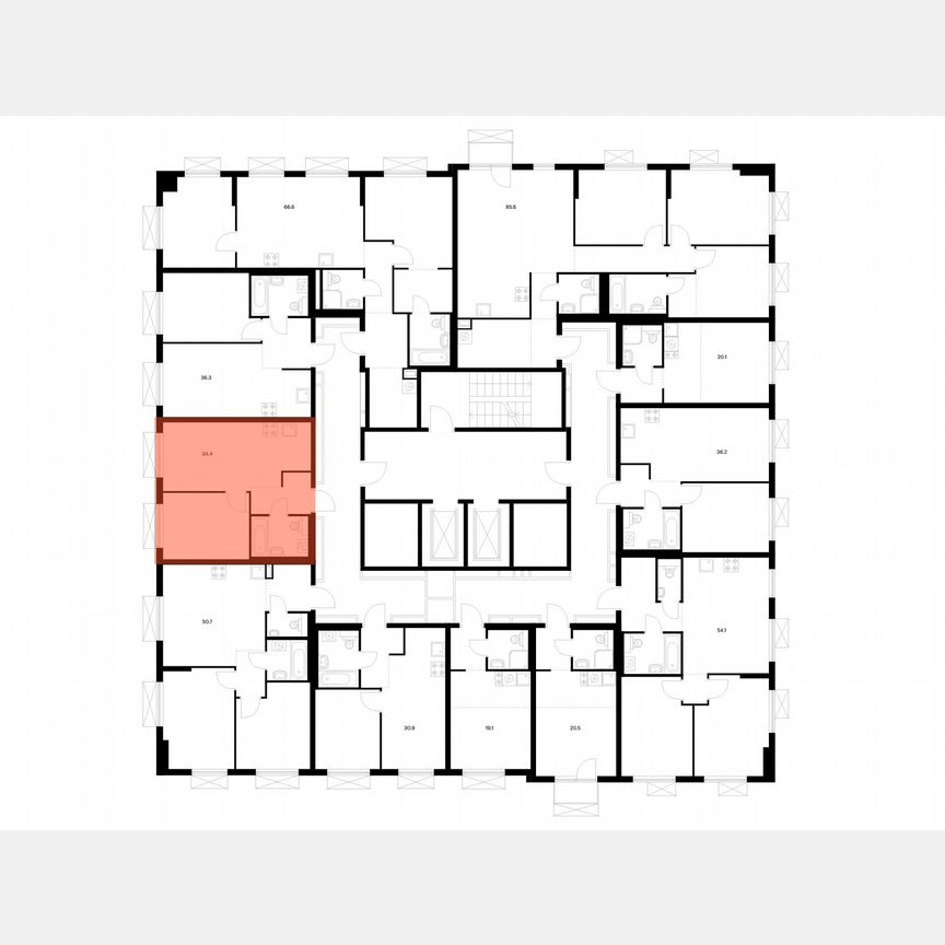 1-к. квартира, 34,4 м², 17/17 эт.