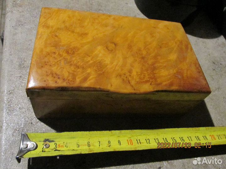 Старинная шкатулка кап кость перламутр Китай 40 е