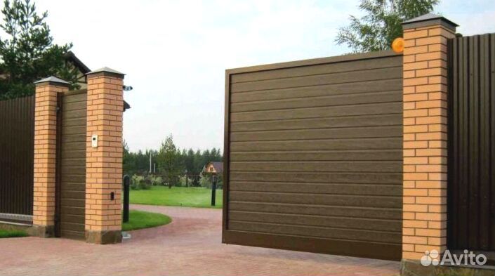 Откатные ворота с установкой