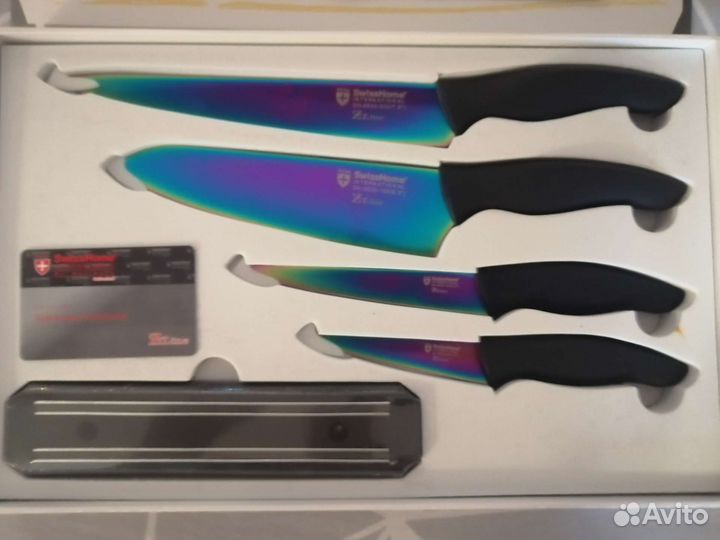 Набор титановый кухонных ножей SwissHome Titanium