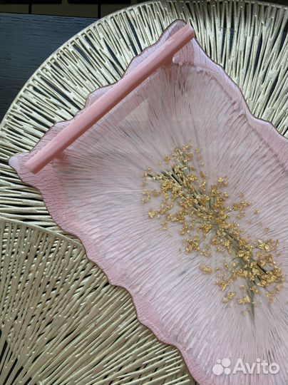 Поднос ручной работы из эпоксидной смолы