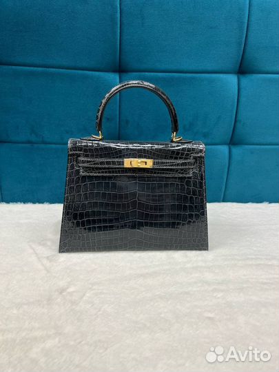 Сумка hermes kelly крокодил ручная