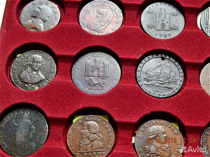Коллекция токенов Великобритании 18 век