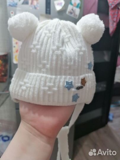 Шапка для новорожденного весна