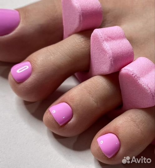 Педикюр с покрытием гель -лак