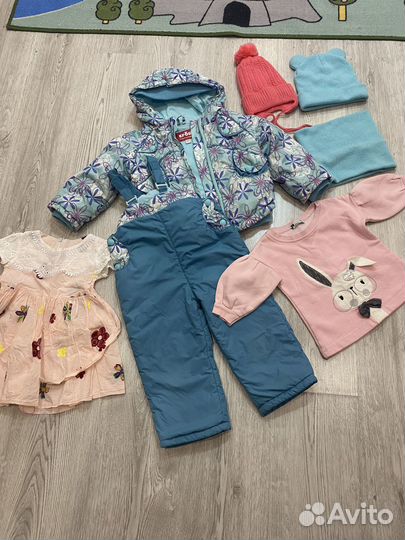 Детские вещи на девочку пакетом 86