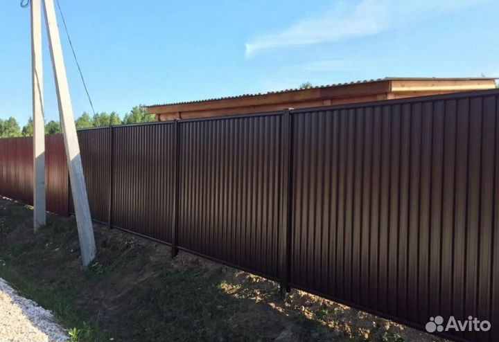 Откатные ворота металлические под ключ