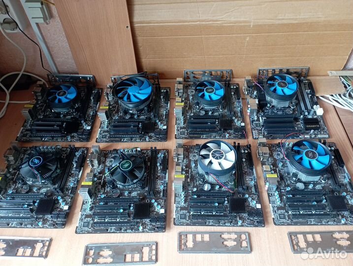 Материнки 1155 + celeron G + охлад