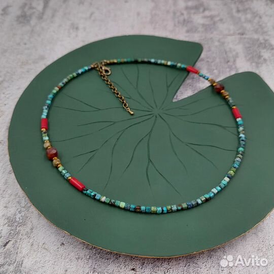 Колье чокер из натуральных камней