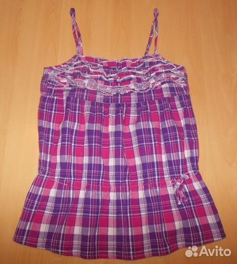 Новый топ в клетку Benetton 152-164