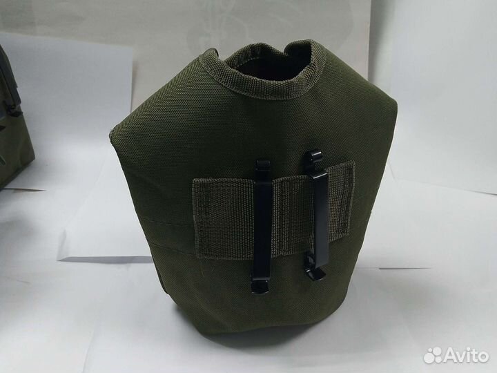 Фляга с котелком, в комплект чехол на флисе