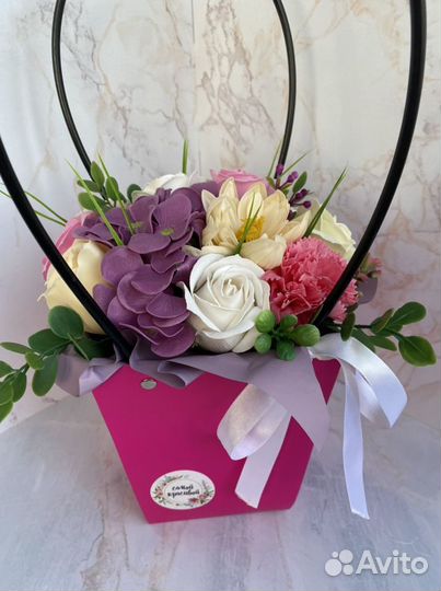 Букет из мыльных роз