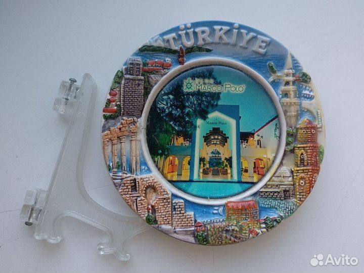 Декоративная тарелка сувенирная с подставкой 10 15