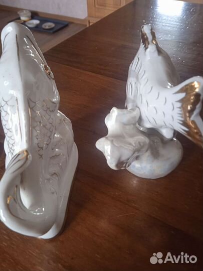 Коллекционные фарфор.статуэтки Рыбы Дулево и Хайта