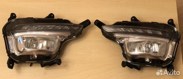 Птф с дневными ходовыми огнями Kia Rio 14- рестайл