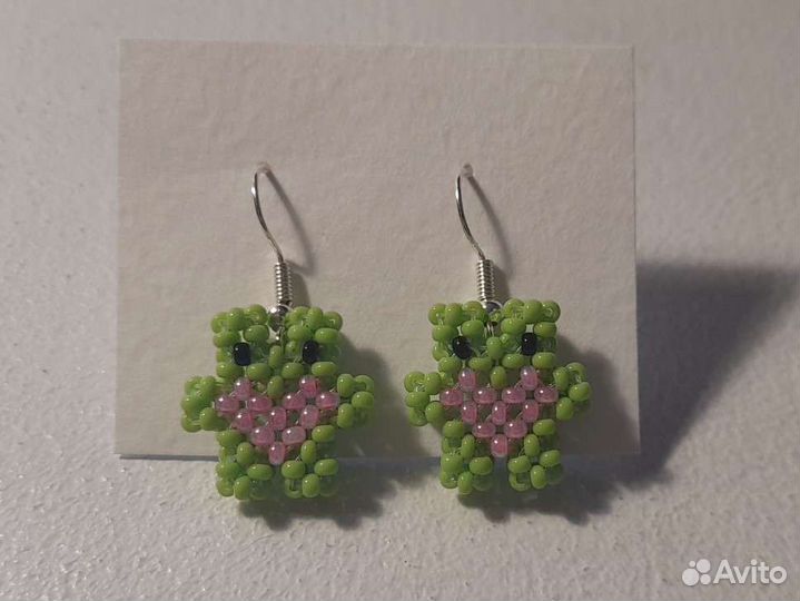 Сережки из бисера