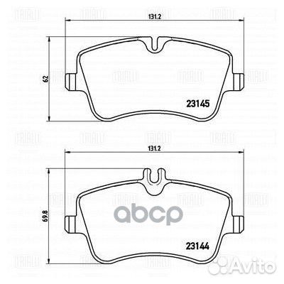 Колодки торм. для а/м Mercedes C (W203) (00) ди