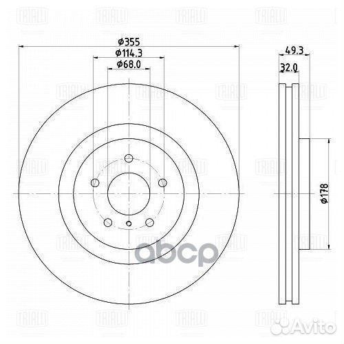 Диск тормозной для а/м Infinity FX (08) /G (07