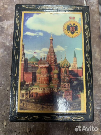 Шкатулка папье маше. Кремль