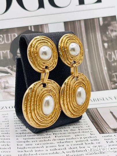 Винтажные серьги 70-е гг США К40 В